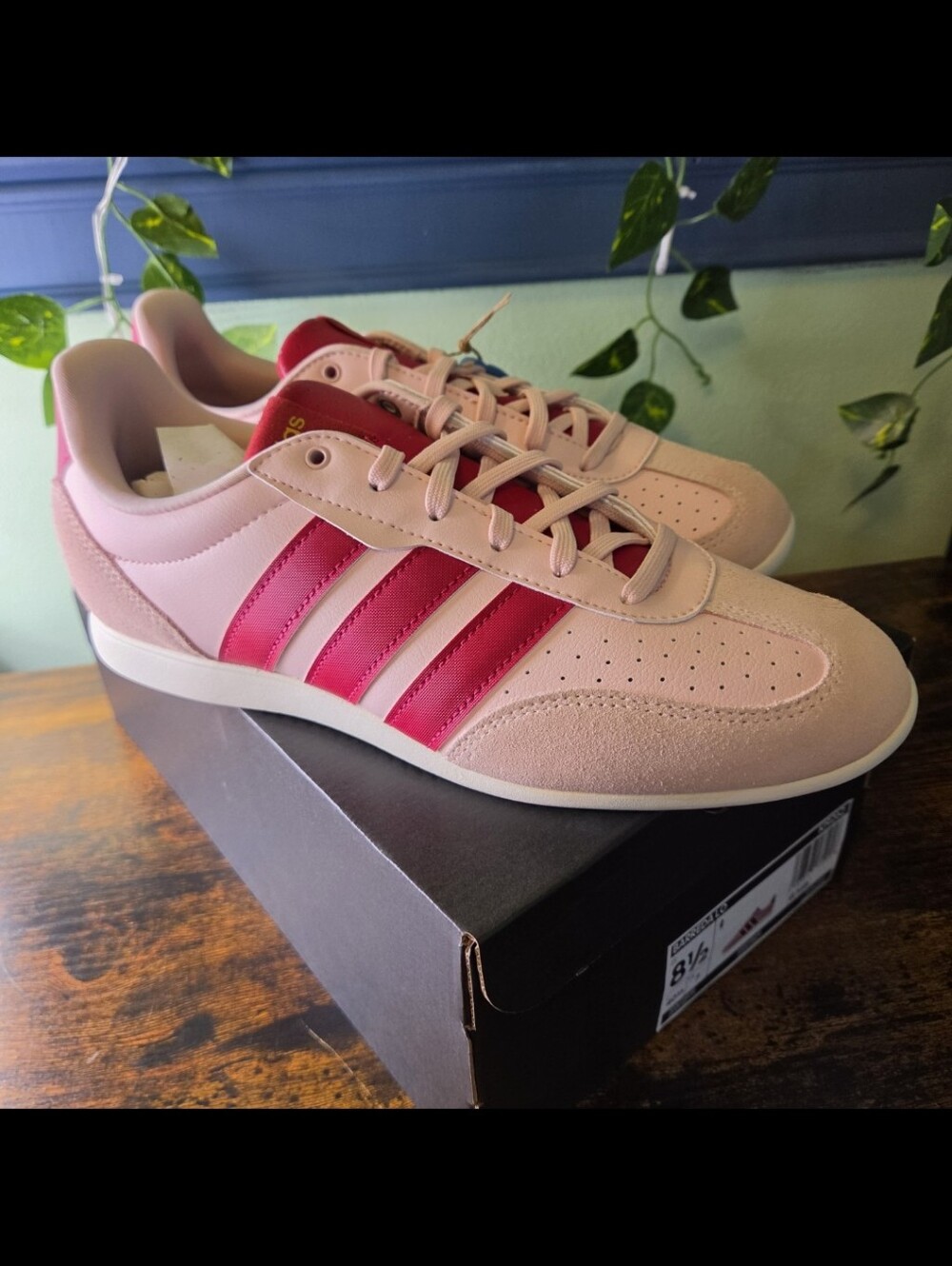 adidas Barreda Lo Shoes Womens 8.5 Sandy Pink Red Retro Y2K Terrace NIB - Picture 2 of 8